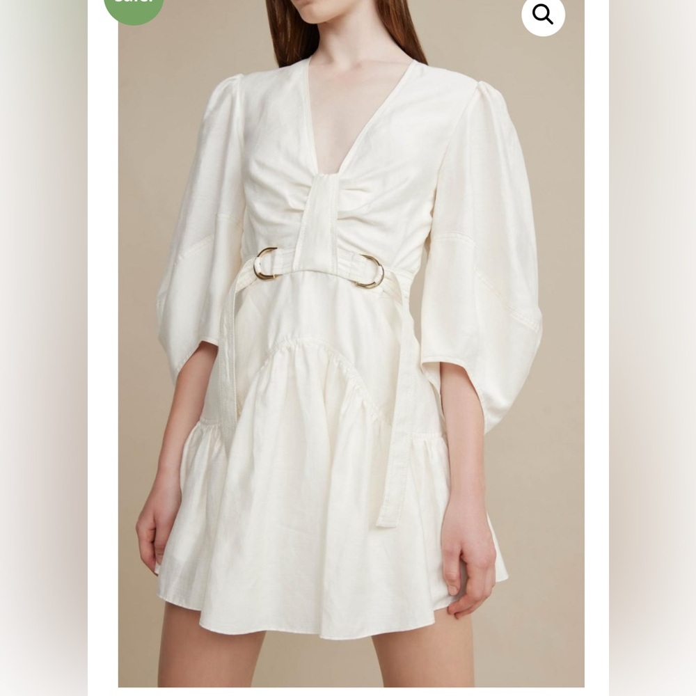 Acler Manor Fit Flare Linen Minidress Size 8